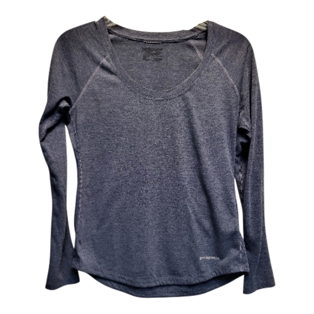 Patagonia Women's Blue Heather Nine Trails Long Sleeve Shirt - Size XS